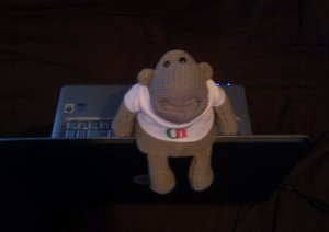 Chimp with a laptop