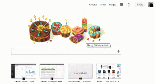 Birthday Google Doodle